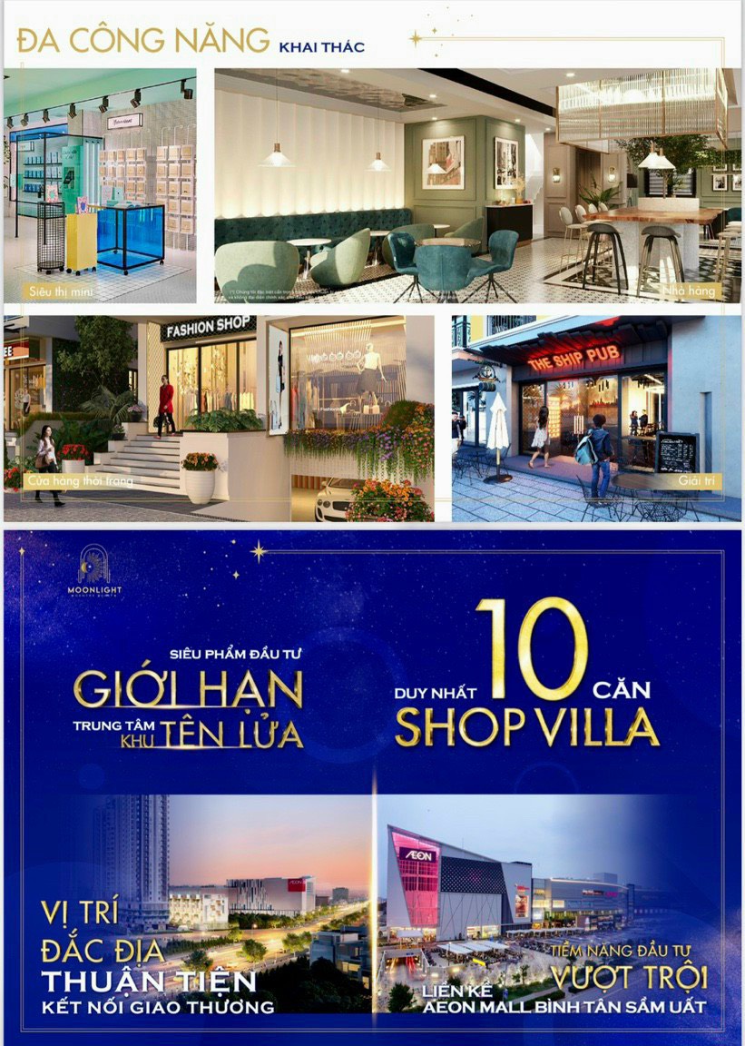 Tiện ích căn Shop Villa Aeon Mall Bình Tân