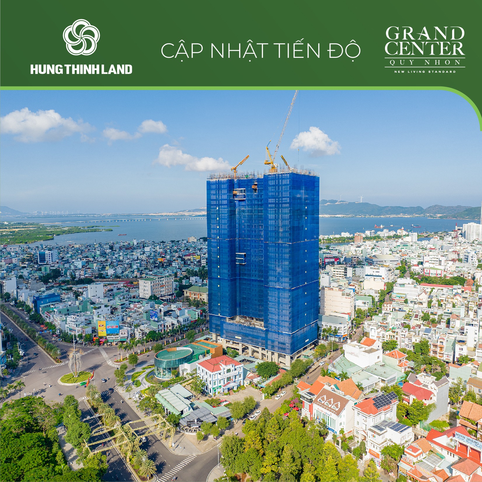 CẬP NHẬT TIẾN ĐỘ GRAND CENTER QUY NHƠN THÁNG 1/2024